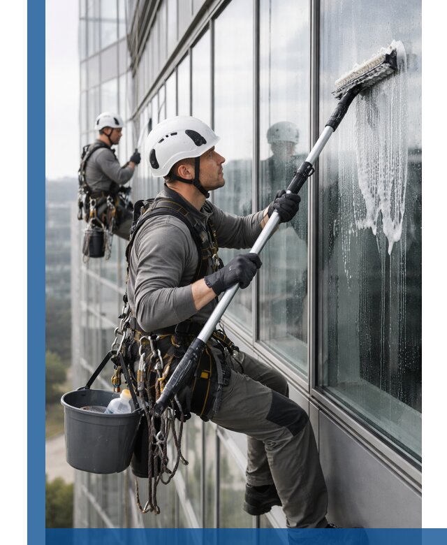 Высотная мойка сплошного остекления с выездом в Назарове