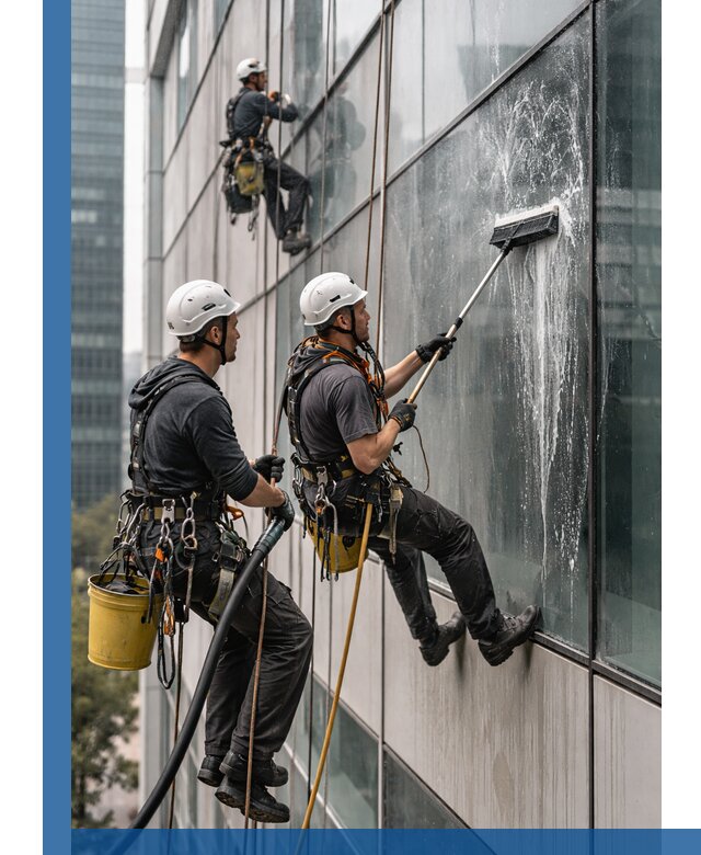 Профессиональная высотная мойка фасадов зданий в Назарове