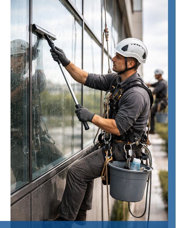 Мойка стеклянных фасадов в Назарове от 206 р. | ВЫСОТНИК-Нрв