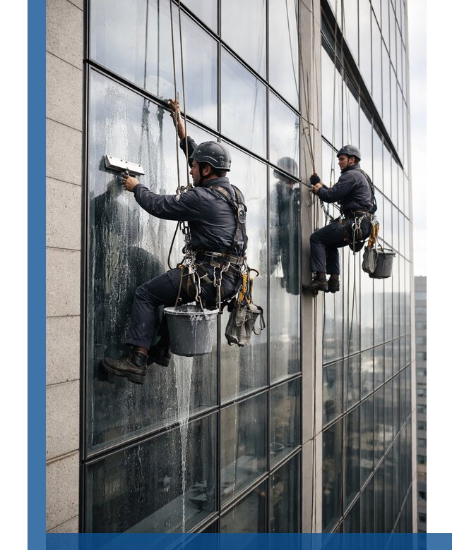 Профессиональная мойка стеклянных фасадов зданий в Назарове