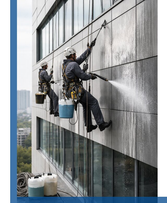 Профессиональная мойка вентилируемых фасадов в Назарове