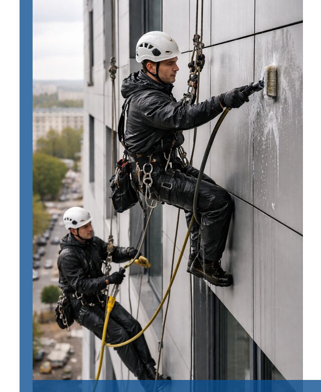 Профессиональная мойка фасада из композита в Назарове