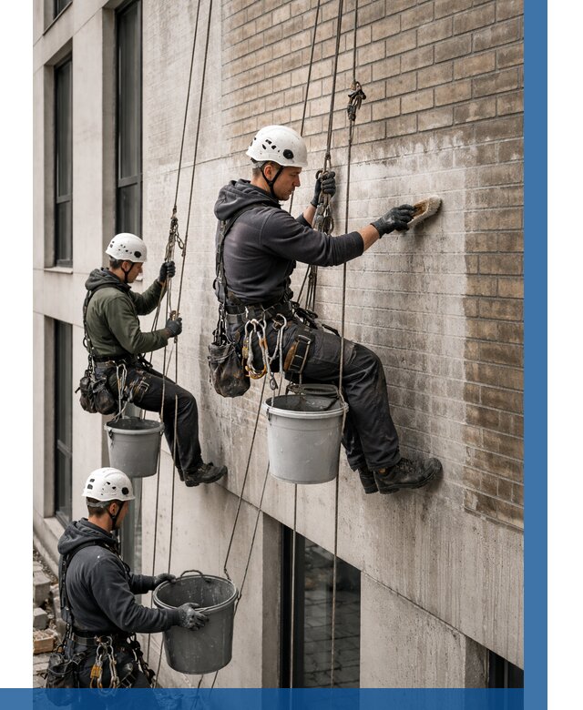 Удаление высолов с фасада в Назарове от 257 р. | ВЫСОТНИК-Нрв