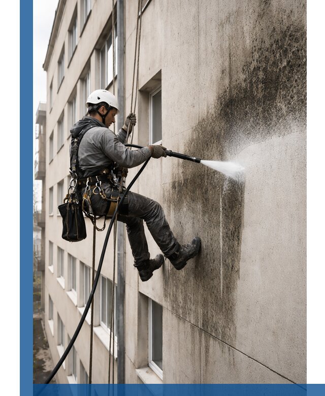 Профессиональная очистка фасадов от плесени в Назарове