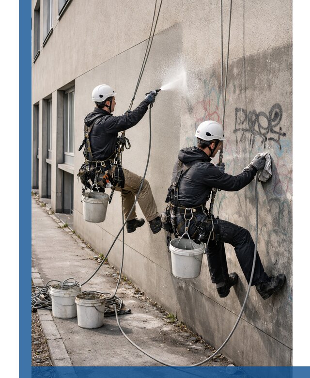 Антиграффити покрытие фасада с защитой от надписей в Назарове