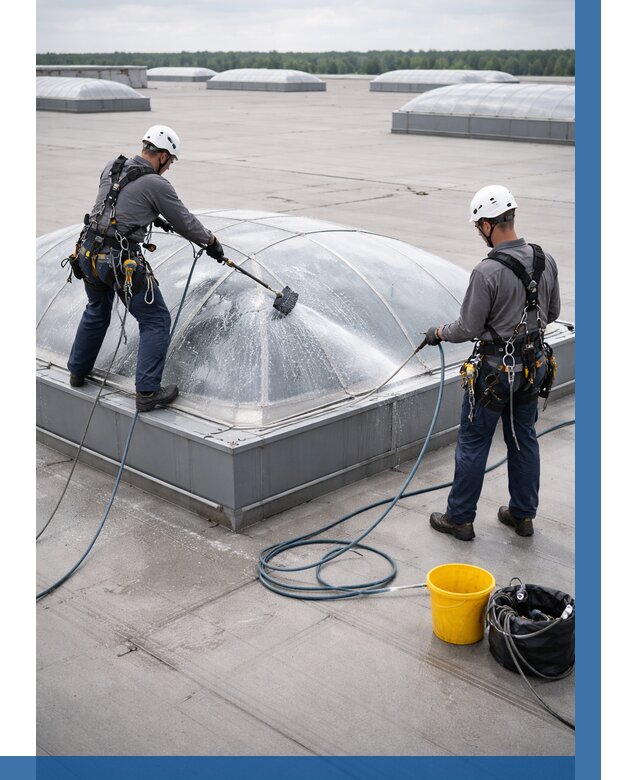 Мойка зенитных фонарей в Назарове, заказать от 4625 р. | ВЫСОТНИК-Нрв