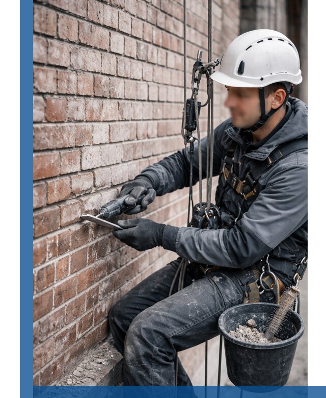 Расшивка кирпичных швов фасадов и стен, ремонт в Назарове