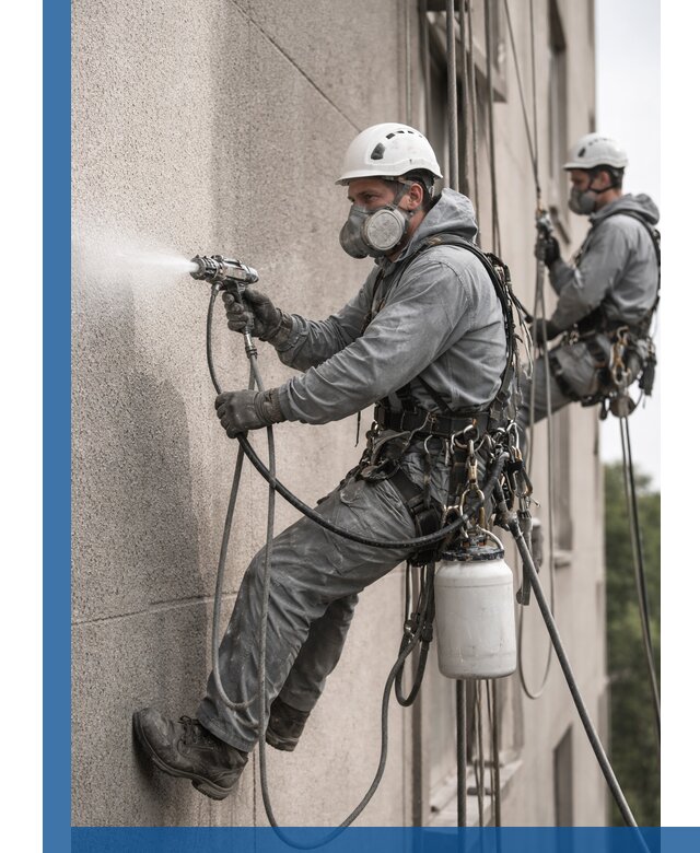 Безвоздушная покраска фасадов зданий в Назарове профессионально