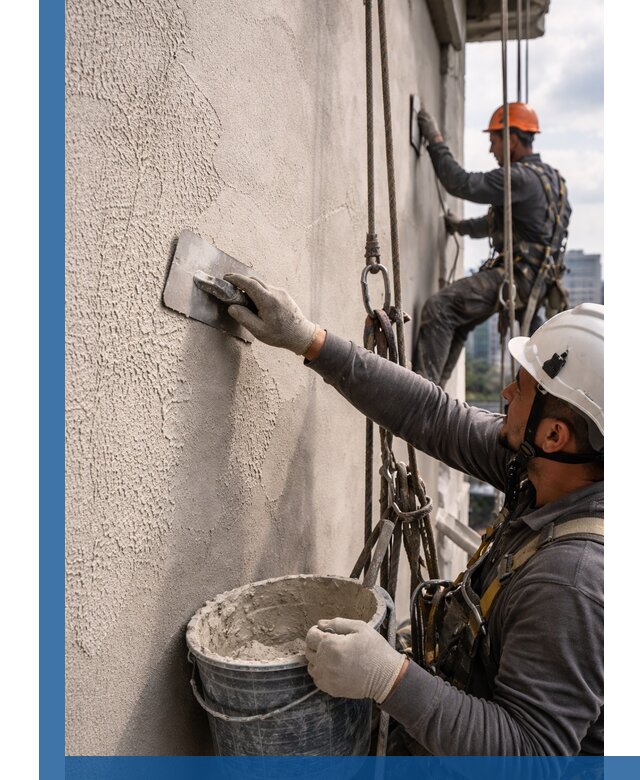 Декоративная штукатурка фасада с утеплением и защитой в Назарове