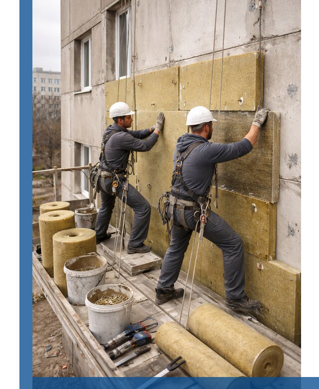 Утепление фасада минватой в Назарове под ключ с гарантией