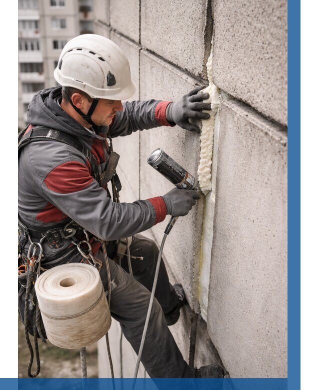 Утепление межпанельных швов в Назарове от 719 р. | ВЫСОТНИК-Нрв