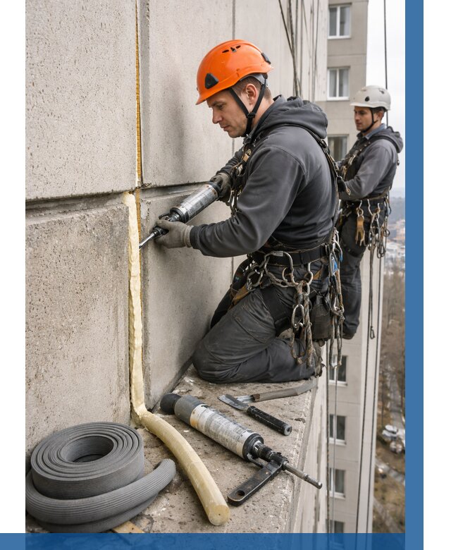 Теплый шов межпанельные швы в Назарове от 719 р. | ВЫСОТНИК-Нрв