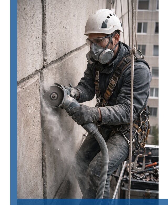 Штробление межпанельных швов в Назарове качественно и быстро