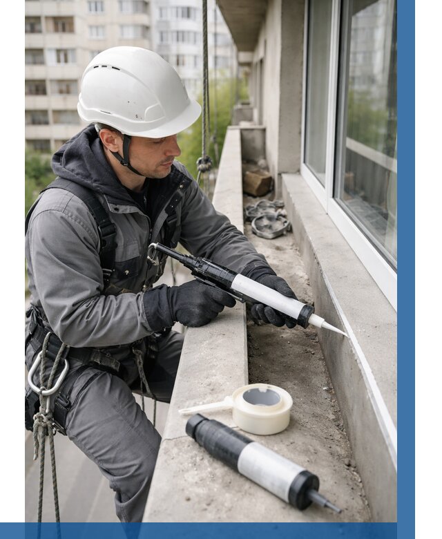 Герметизация швов лоджии в Назарове от 4625 р. | ВЫСОТНИК-Нрв