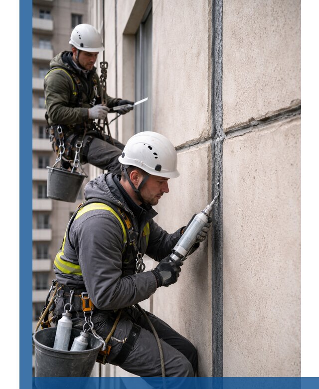 Герметизация деформационных швов фасада в Назарове качественно