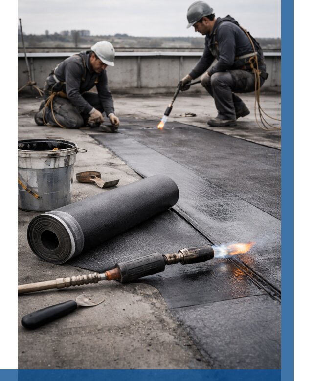 Ремонт рулонной кровли в Назарове от 668 р. | ВЫСОТНИК-Нрв