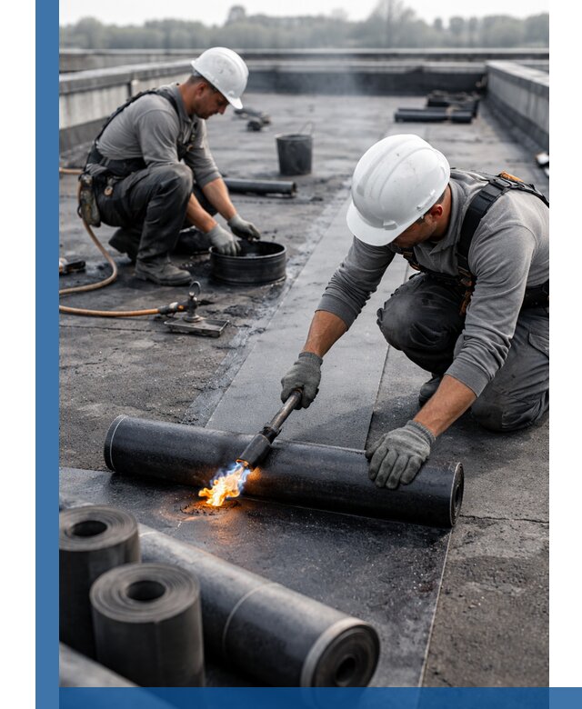 Ремонт рулонной кровли в Назарове герметизация и восстановление