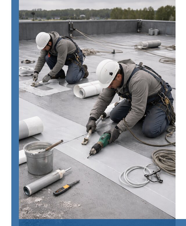 Ремонт мембранной кровли в Назарове качественно и с гарантией