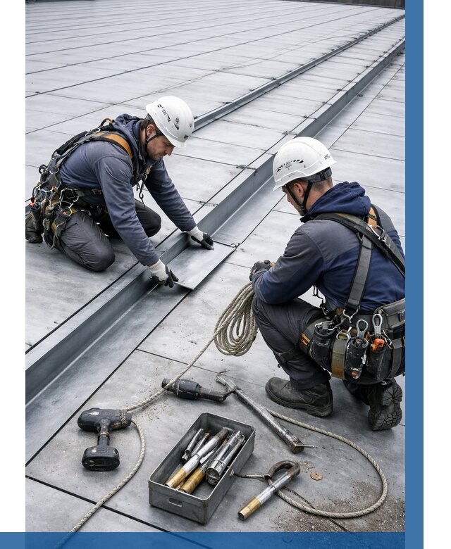 Ремонт фальцевой кровли в Назарове от 719 р. | ВЫСОТНИК-Нрв