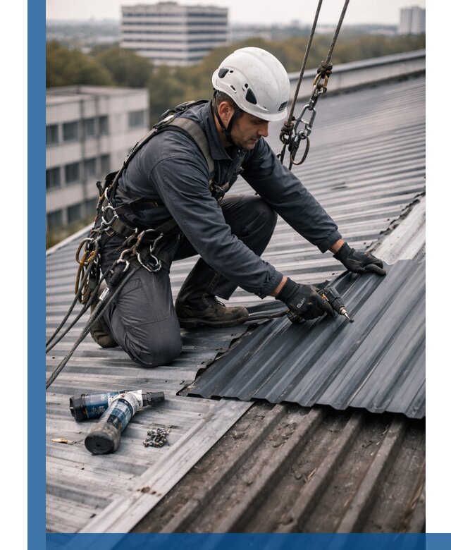 Ремонт профнастила на кровле в Назарове, работы под ключ