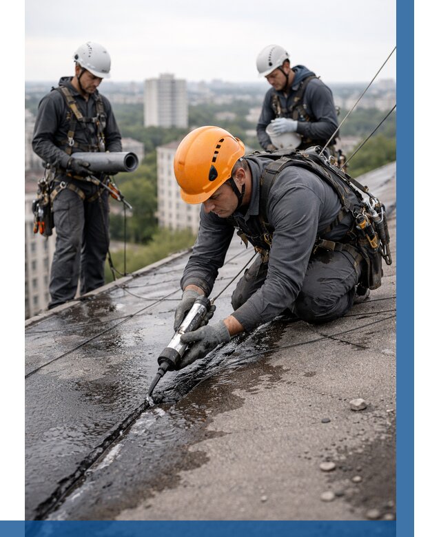 Устранение протечек кровли в Назарове от 12334 р. | ВЫСОТНИК-Нрв