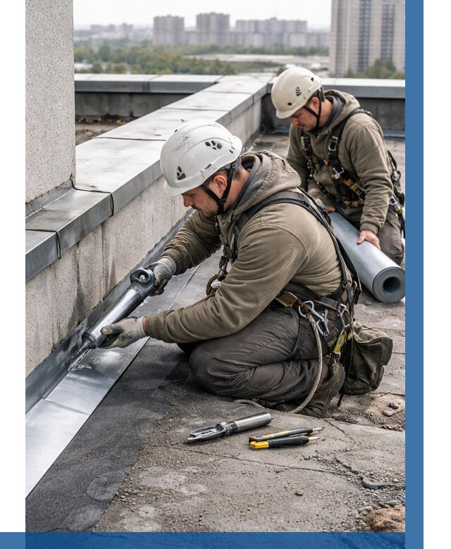 Ремонт кровельных примыканий в Назарове от 1233 р. | ВЫСОТНИК-Нрв