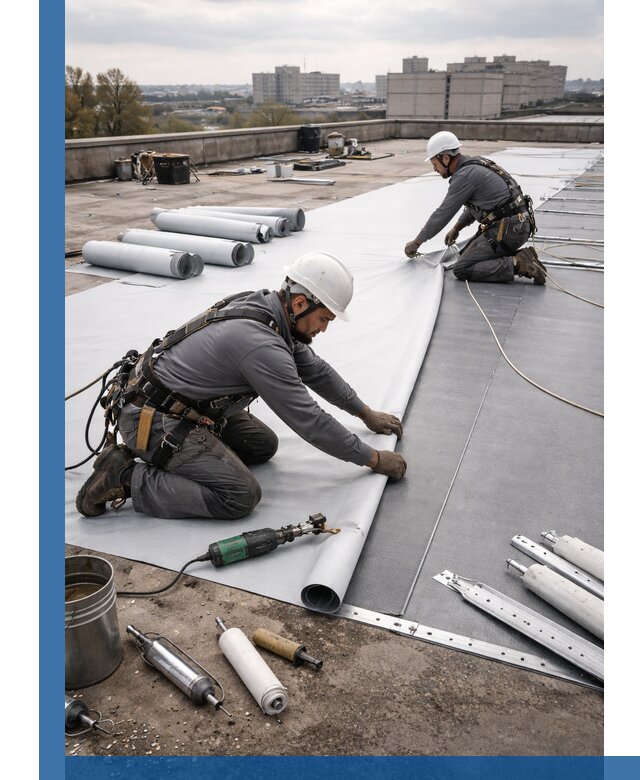 Монтаж мембранной кровли в Назарове для промышленных зданий