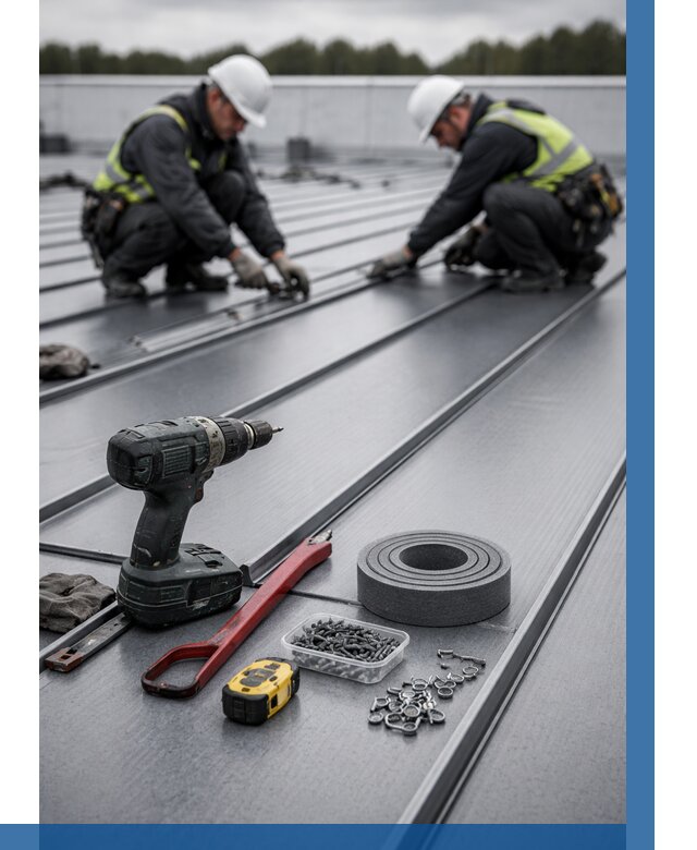 Монтаж фальцевой кровли в Назарове от 1850 р. | ВЫСОТНИК-Нрв