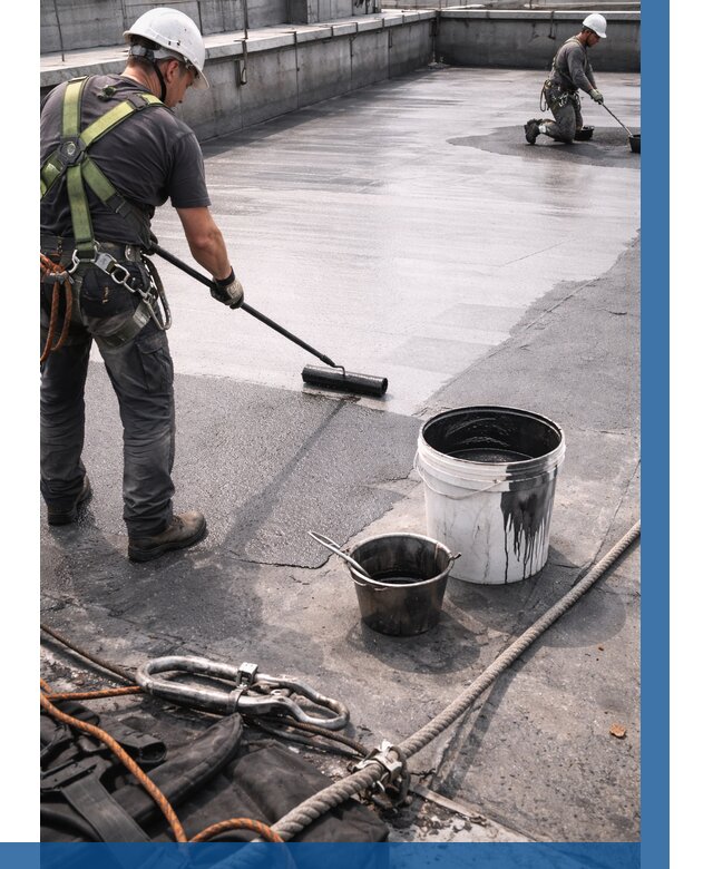 Гидроизоляция кровли жидкой резиной в Назарове от 514 р. | ВЫСОТНИК-Нрв