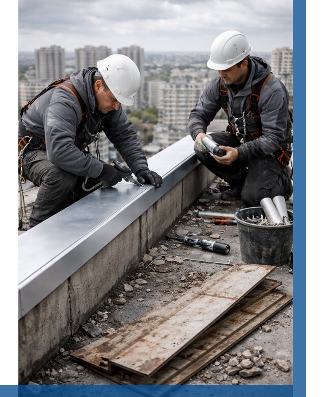 Замена парапетных крышек под ключ в Назарове от 1233 р. | ВЫСОТНИК-Нрв