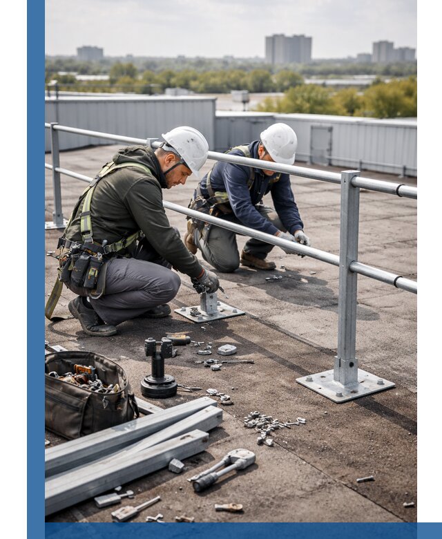 Монтаж кровельного ограждения в Назарове под ключ с гарантией