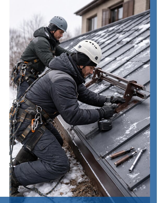 Монтаж снегозадержателей в Назарове от 463 р. | ВЫСОТНИК-Нрв