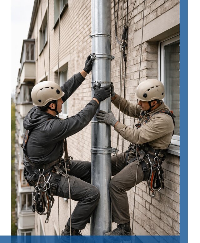 Замена водосточных труб в Назарове от 6681 р. | ВЫСОТНИК-Нрв