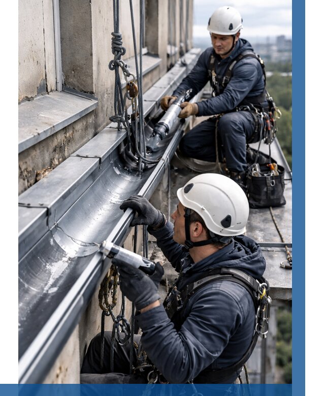 Ремонт водосточных желобов в Назарове от 6681 р. | ВЫСОТНИК-Нрв