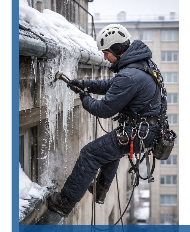 Удаление наледи и чистка водостоков в Назарове оперативно и безопасно