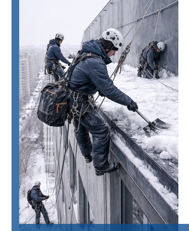 Абонентское обслуживание кровли зимой в Назарове регулярный уход