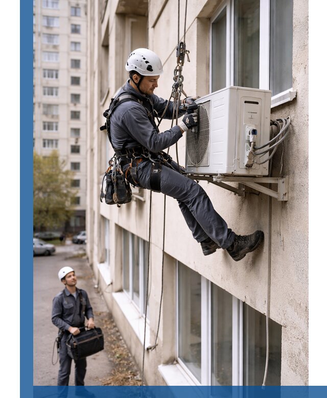 Демонтаж внешнего блока кондиционера в Назарове профессионально