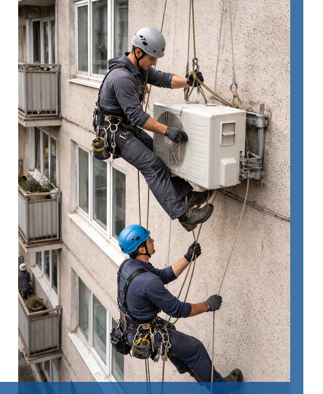 Перенос внешнего блока кондиционера в Назарове от 9250 р.| ВЫСОТНИК-Нрв