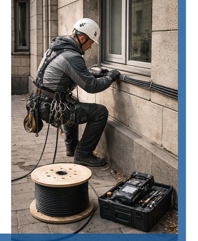 Прокладка оптоволоконного кабеля в Назарове от 822 р. | ВЫСОТНИК-Нрв