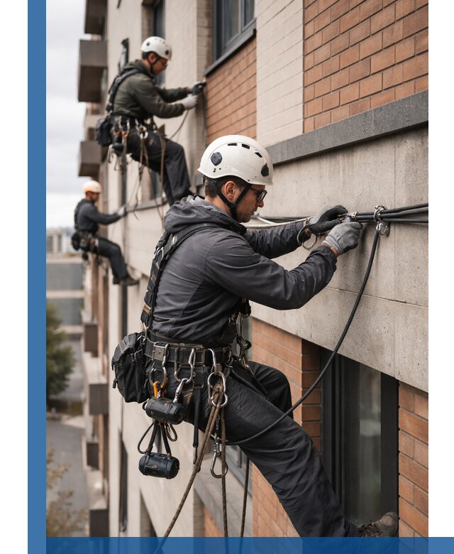 Крепление кабеля на фасаде монтаж и крепеж в Назарове