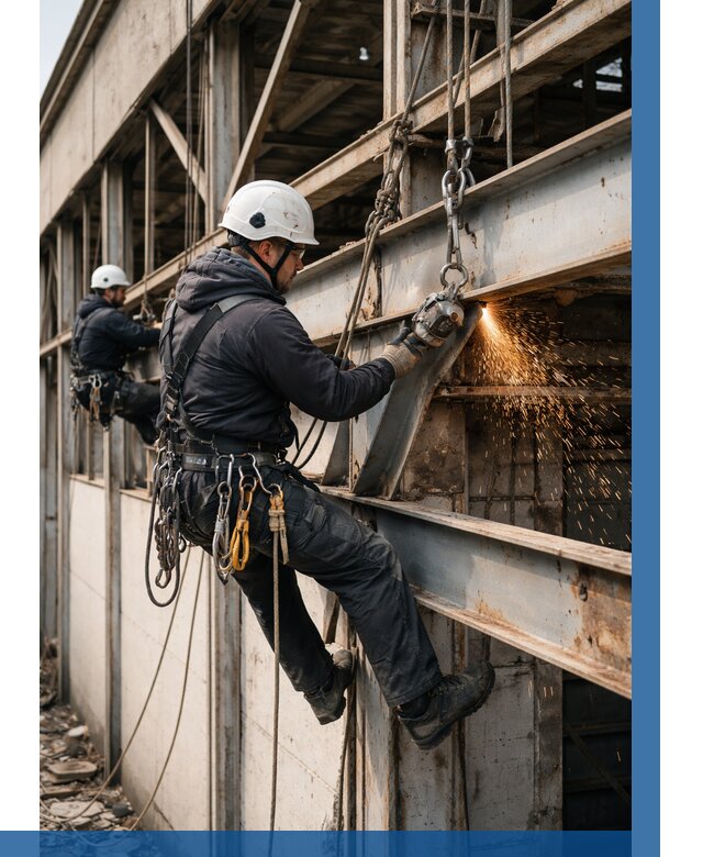 Демонтаж металлоконструкций на высоте в Назарове от 6681р. |ВЫСОТНИК-Нрв