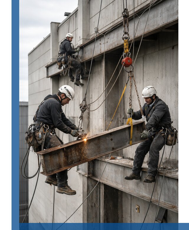 Демонтаж металлоконструкций на высоте в Назарове под ключ