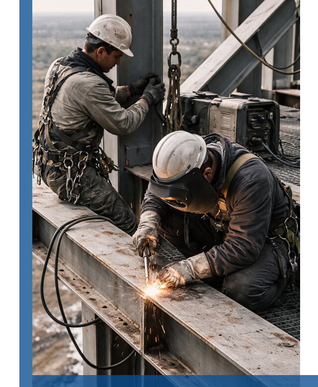 Высотные сварочные работы в Назарове для промышленных объектов