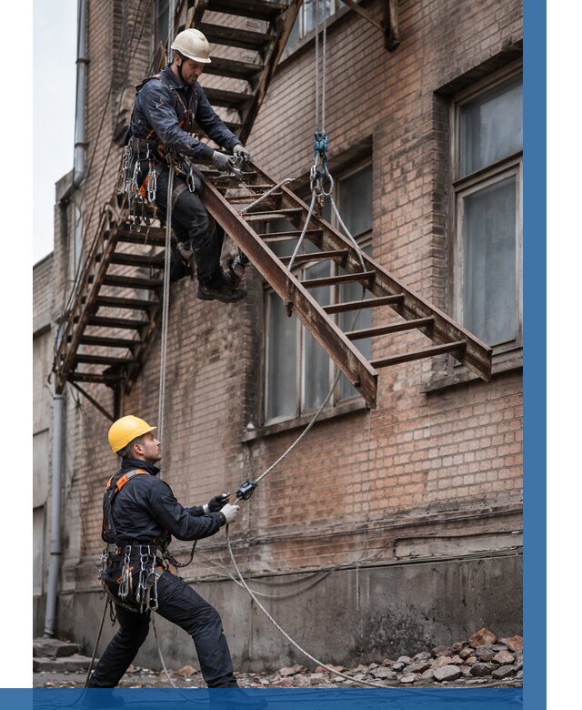 Демонтаж пожарной лестницы в Назарове от 12334 р. | ВЫСОТНИК-Нрв