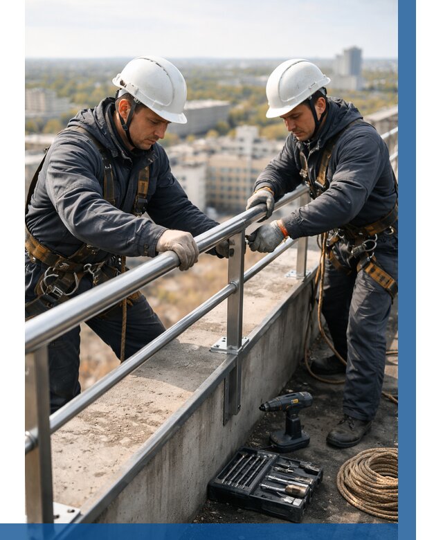 Монтаж перил на высоте в Назарове от 2570 р. | ВЫСОТНИК-Нрв