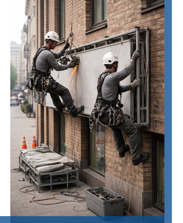 Демонтаж рекламной вывески в Назарове от 6681 р. | ВЫСОТНИК-Нрв