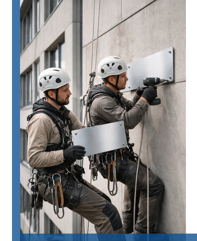 Монтаж табличек и указателей в Назарове для зданий и сооружений