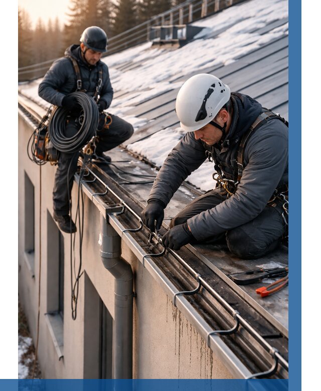 Монтаж греющего кабеля на кровле в Назарове от 463 р. | ВЫСОТНИК-Нрв