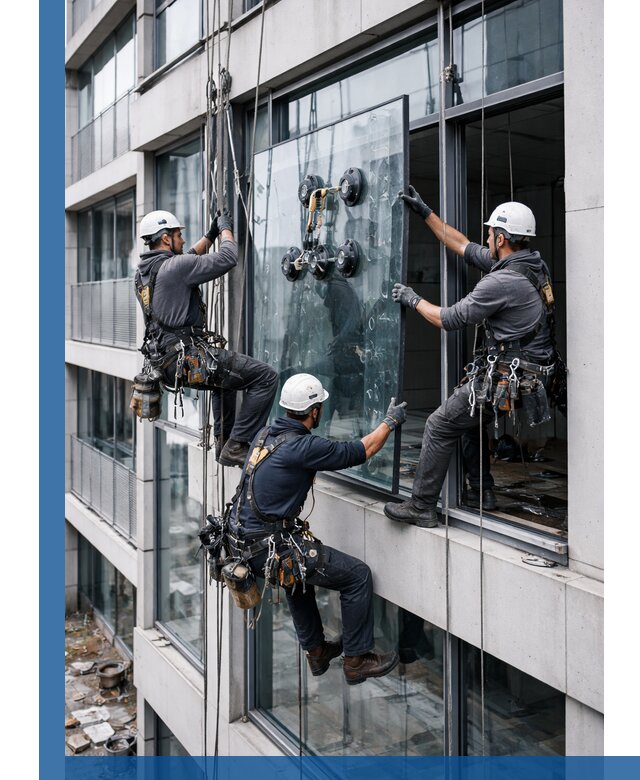 Фасадное остекление и монтаж витражей зданий в Назарове под ключ