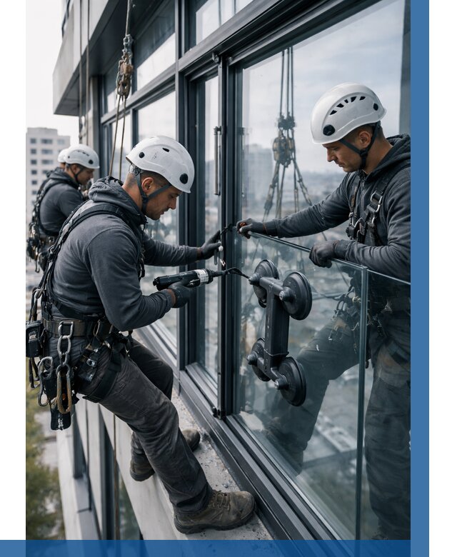 Витражное остекление зданий в Назарове от 3597 р. | ВЫСОТНИК-Нрв